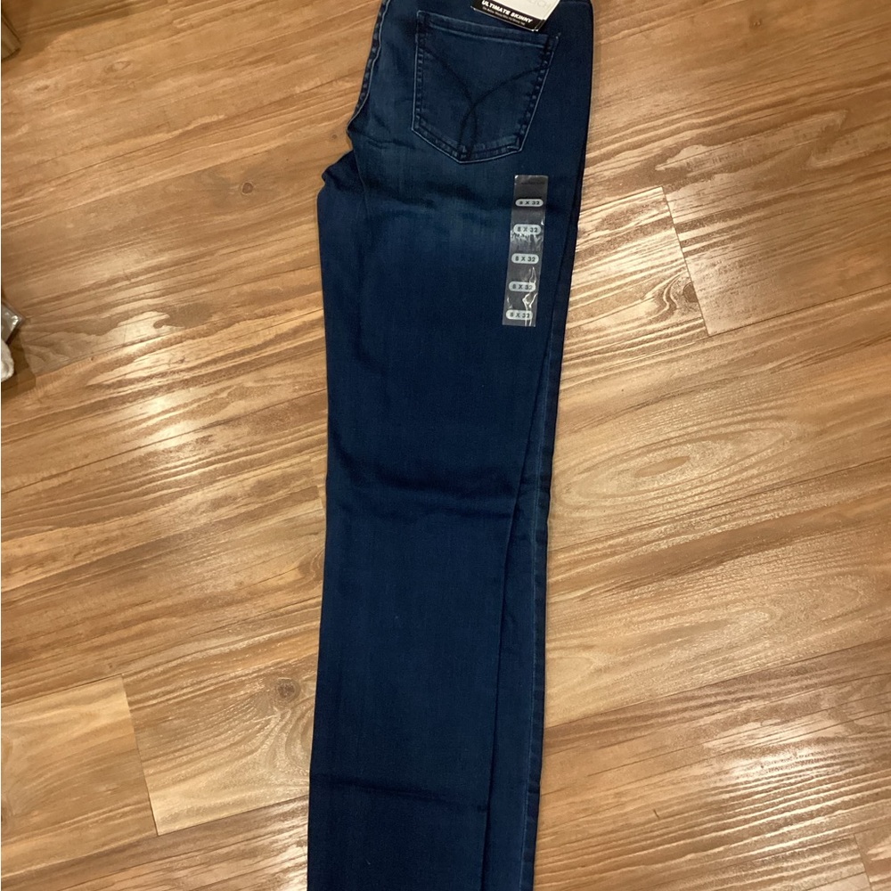 Calvin Klein Jeans Women's Deep Indigo Ultimate Skinny Jeans 8 X 32 NWT